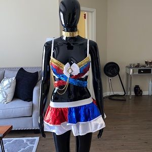 COPY - NWT Vinyl Dolls Handmade Harley Quinn Costume Set